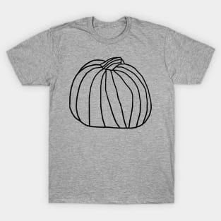 One Big Pumpkin Minimal Line Drawing T-Shirt